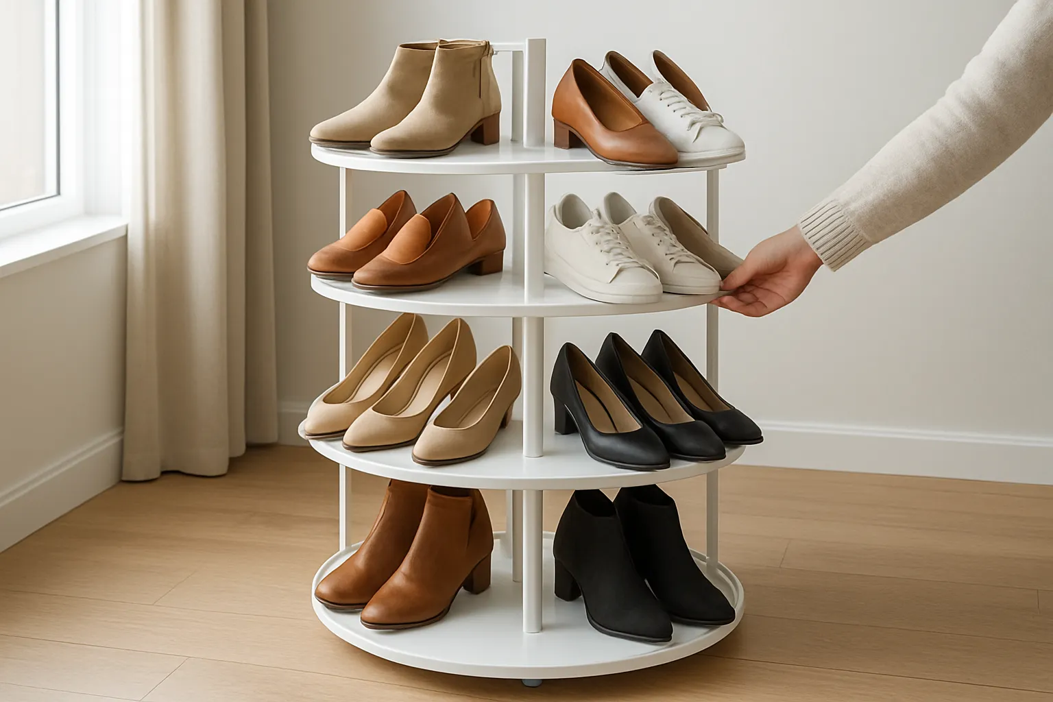 A Beginner's Guide to Using a 360 Rotating Shoe Rack hero image