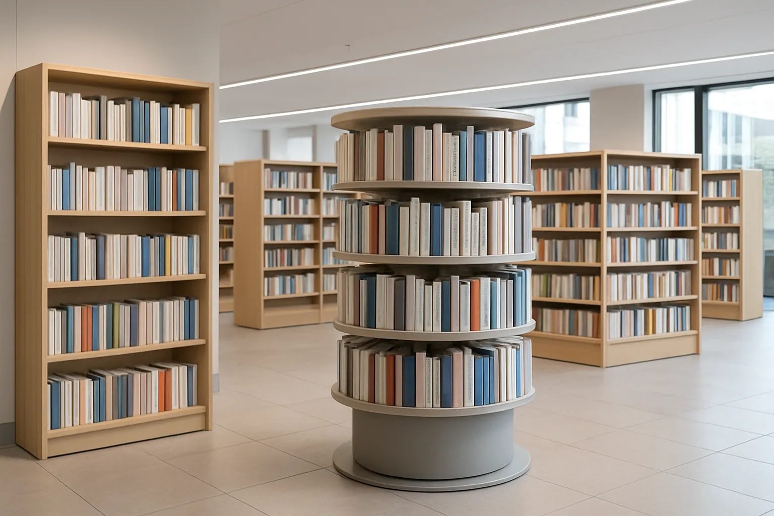 The Benefits of Rotating Bookshelves for Efficient Storage Systems in Retail